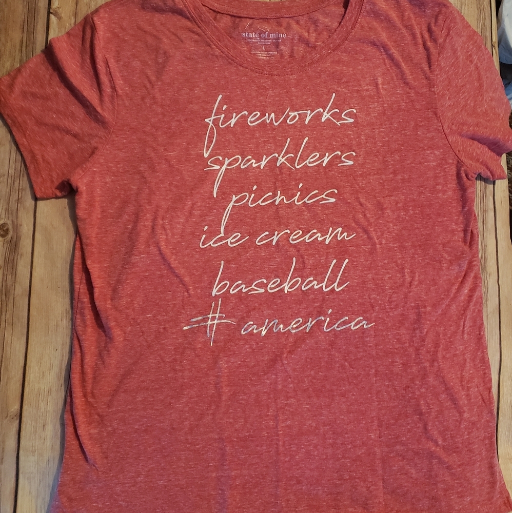Large summer Fourth of July tshirt